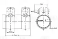 Хомут глушителя TRIALLI TC60Z