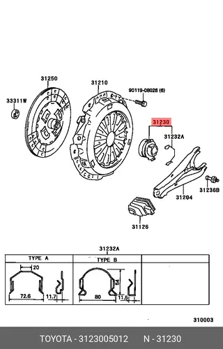 Ступица TOYOTA / LEXUS 3123005012