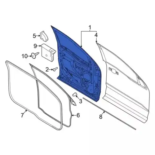 DOOR ASY - FRONT RL3Z1020125B FORD