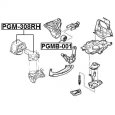 Подушка крепления двигателя FEBEST PGM-308RH