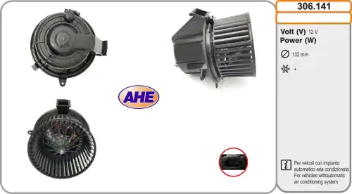 Вентилятор салона 306.141 AHE