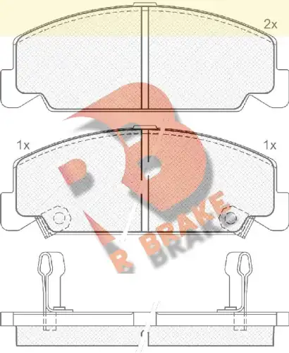 Тормозные колодки дисковые R BRAKE RB0961