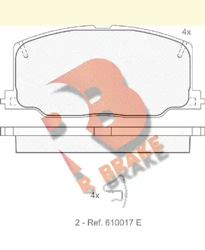 Тормозные колодки дисковые R BRAKE RB1004