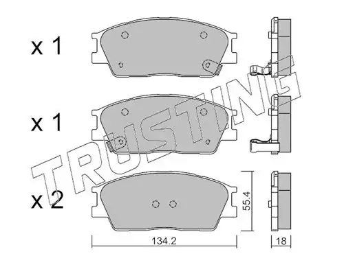 Тормозные колодки дисковые TRUSTING 1374.0