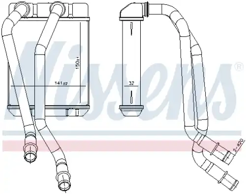 Радиатор печки NISSENS 707303