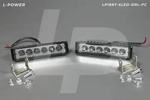 Фара L-POWER LP18RT-6LED-DRL-PC