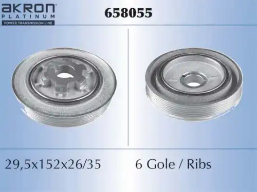 Шкив коленвала MALO 658055