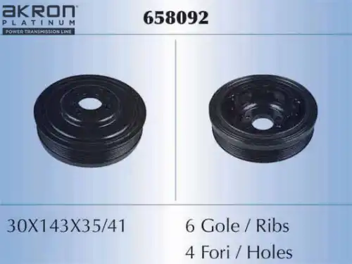 шкив коленвала Skod 658092 MALO
