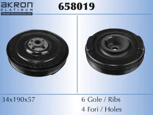 Шкив коленвала MALO 658019