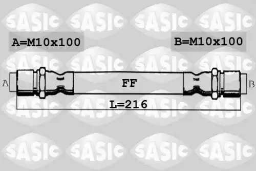 шланг тормозной задн. Citr SBH0135 SASIC