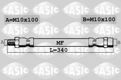 шланг тормозной Audi SBH6380 SASIC