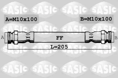 шланг тормозной задн. Citr SBH0161 SASIC