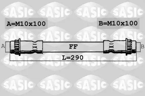 шланг тормозной задн. Ren SBH4090 SASIC