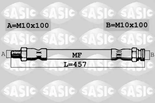 шланг тормозной перед. Citr SBH0178 SASIC