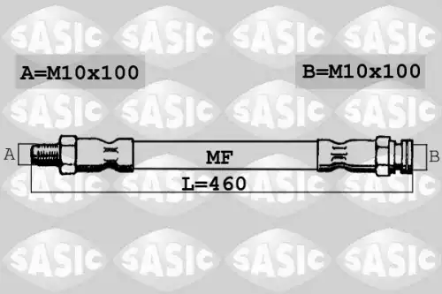 шланг тормозной перед. Citr SBH0179 SASIC