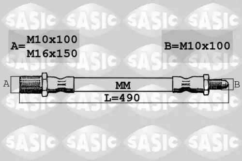 шланг тормозной перед. IVEC SBH6347 SASIC