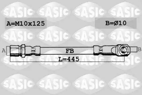 шланг тормозной задн. Ford SBH6351 SASIC