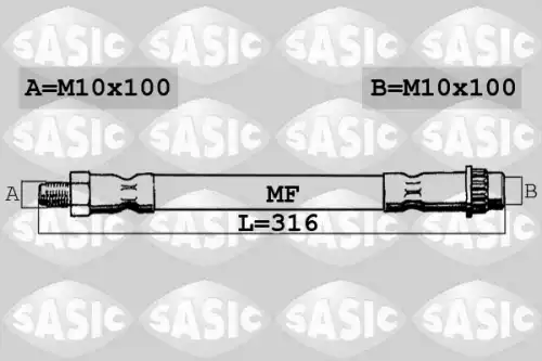 шланг тормозной перед. Citr SBH0147 SASIC