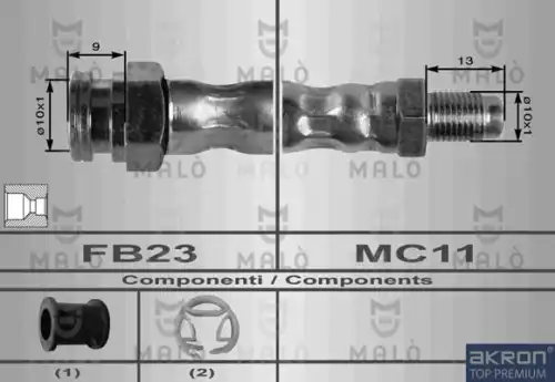 8512 MALO ШЛАНГ ТОРМОЗНОЙ