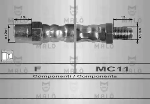 шланг тормозной перед. Volv 8244 MALO