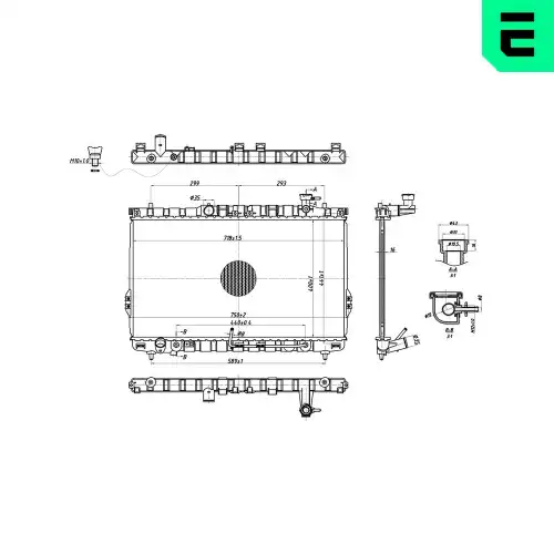 Радиатор системы охлаждения двигателя ERA 673562