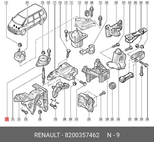 ДЕТАЛЬ 8200357462 RENAULT
