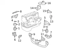 Подушка крепления двигателя VAG 8D0199379AR