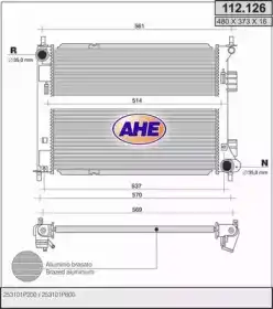 Радиатор системы охлаждения двигателя AHE 112.126
