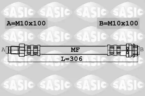 шланг тормозной задн. MB 6606073 SASIC