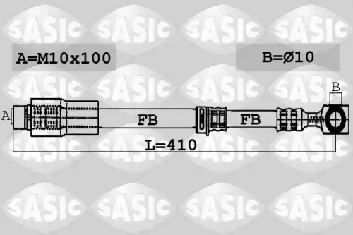 шланг тормозной перед. Opel 6606044 SASIC