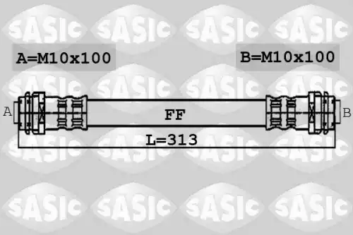 шланг тормозной задн. Toyo 6606086 SASIC
