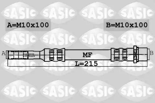 шланг тормозной задн. Opel 6606046 SASIC