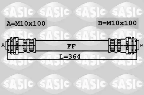 шланг тормозной задн. MB 6606072 SASIC