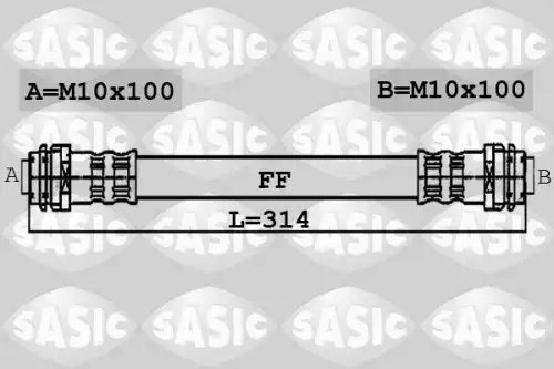 шланг тормозной задн. Toyo 6606087 SASIC