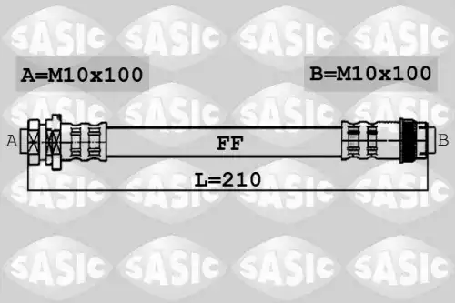 шланг тормозной задн. Ren 6604018 SASIC