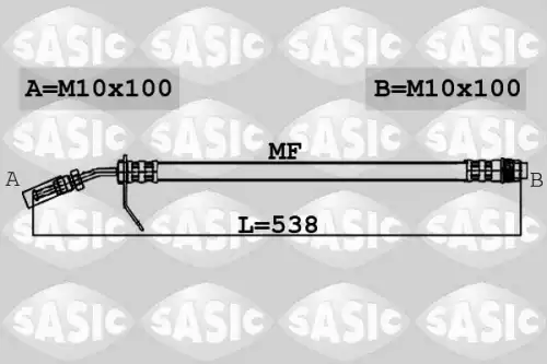 шланг тормозной перед. Ren 6604009 SASIC