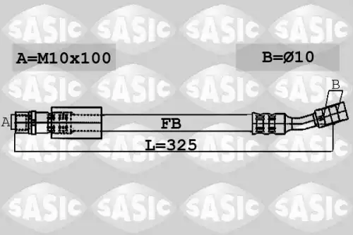 шланг тормозной перед. Opel 6606048 SASIC