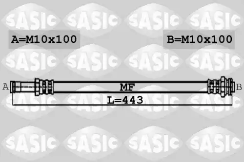 шланг тормозной перед. Ford 6606011 SASIC