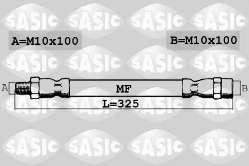 шланг тормозной перед. MB 6606037 SASIC