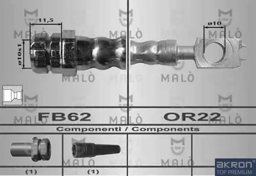 ШЛАНГ ТОРМОЗНОЙ 80392 MALO