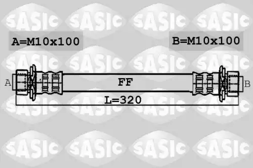 шланг тормозной задн. Toyo 6606059 SASIC