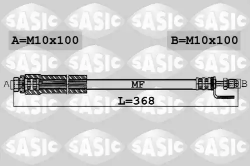 шланг тормозной перед. Ford 6606080 SASIC