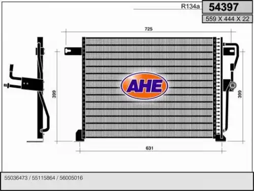 Конденсатор, кондиционер 54397 AHE