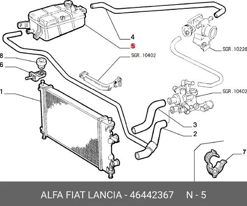 Расширительный бачок LANCIA 46442367