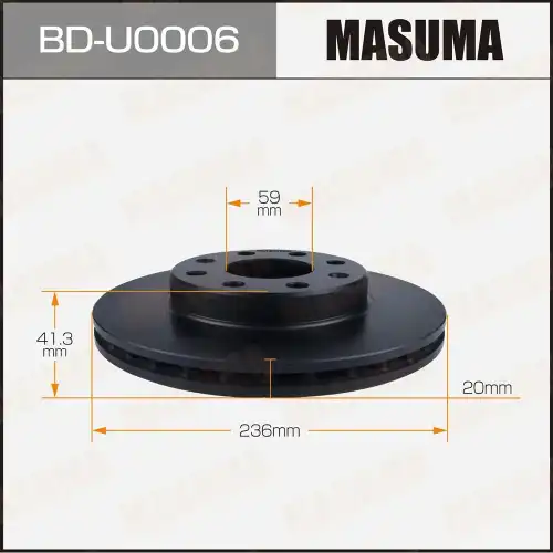Тормозной диск MASUMA BD-U0006