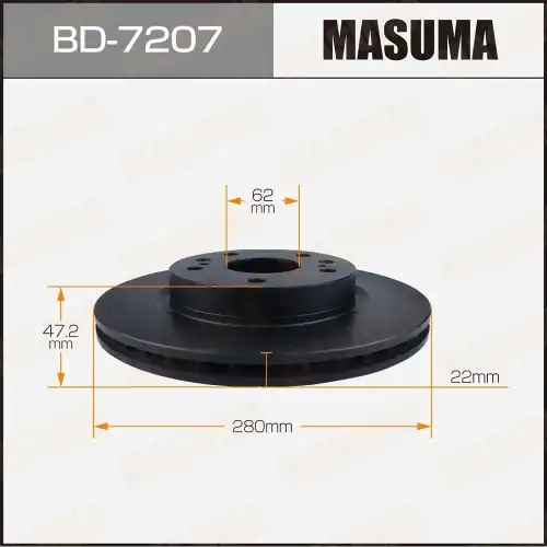 Тормозной диск MASUMA BD-7207