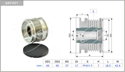 Шкив генератора XAY1071 DEXEL