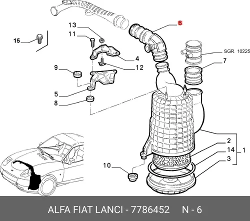 Фильтр воздушный FIAT 7786452