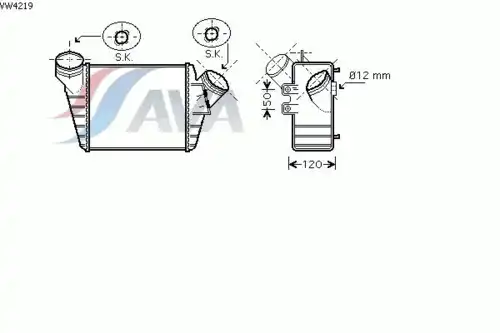 Интеркулер AVA VW4219