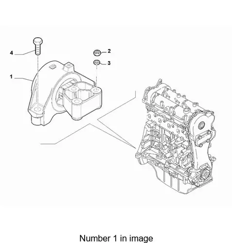 Подвеска, двигатель 51855484 FIAT
